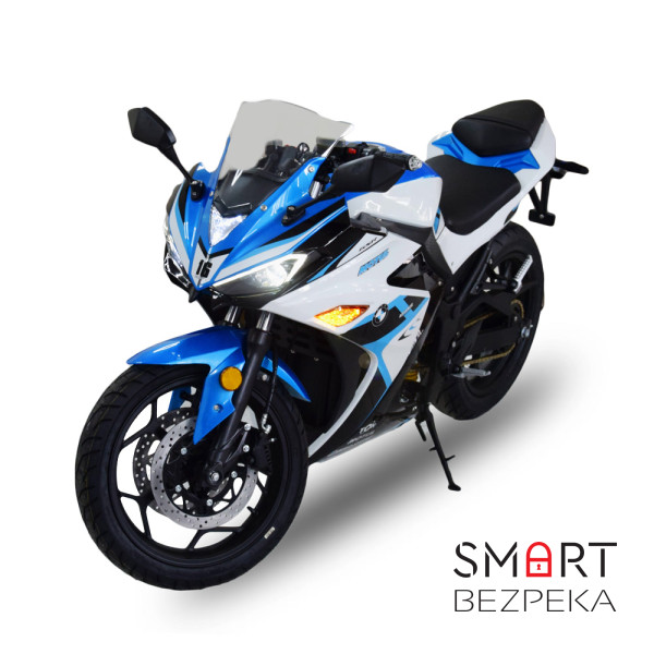 Електроскутер TV6  mid-drive Wuxi Electric 3000W 72V 60Ah white & blue