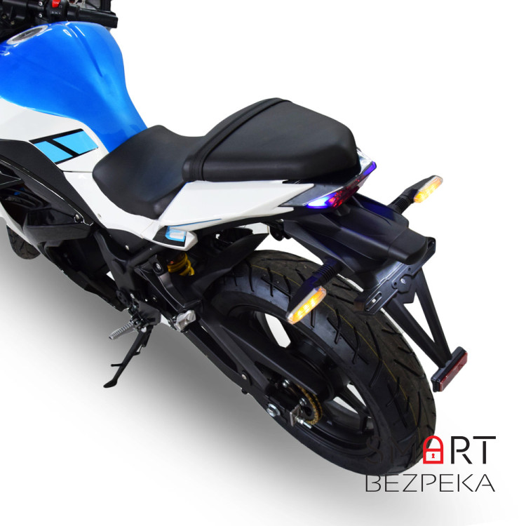 Електроскутер TV6 mid-drive Wuxi Electric 3000W 72V 60Ah white & blue