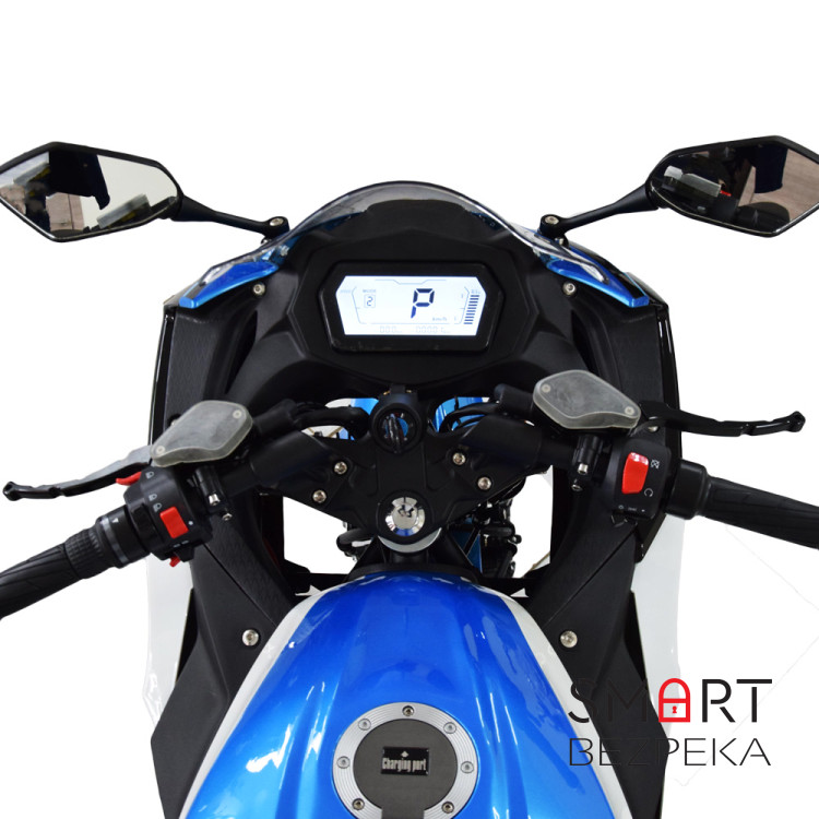 Електроскутер TV6 mid-drive Wuxi Electric 3000W 72V 60Ah white & blue