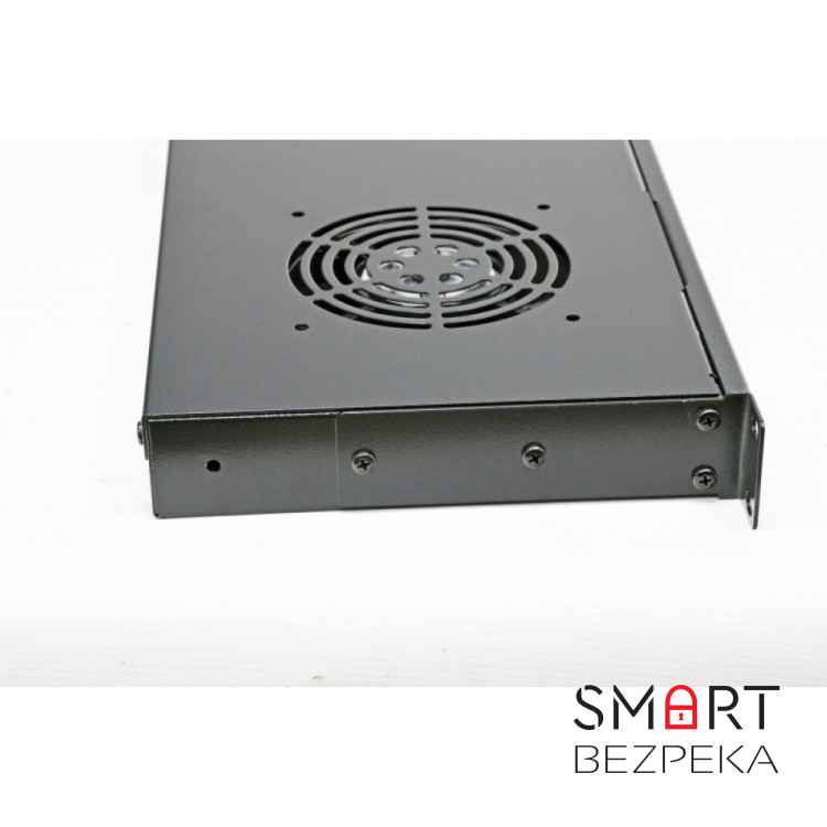 Блок 2-х вентиляторний 1U до шаф з вимикачем, чорний