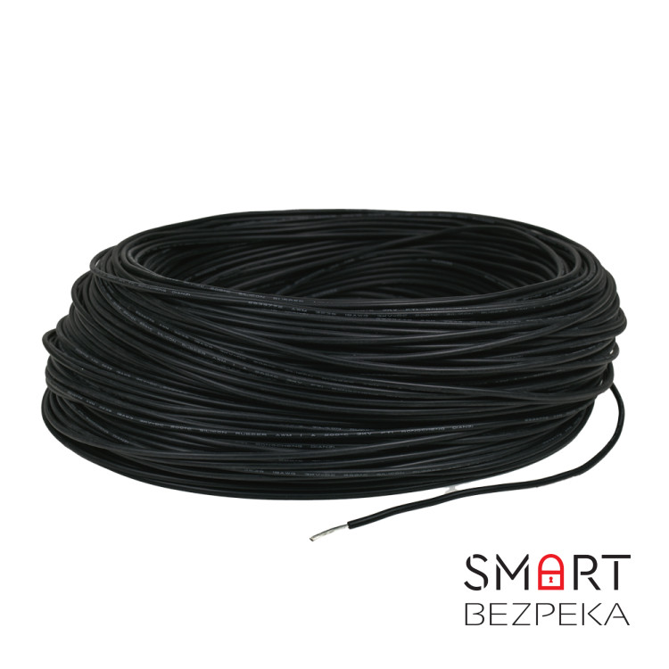 Силіконовий провід 18 AWG чорний (1 метр)