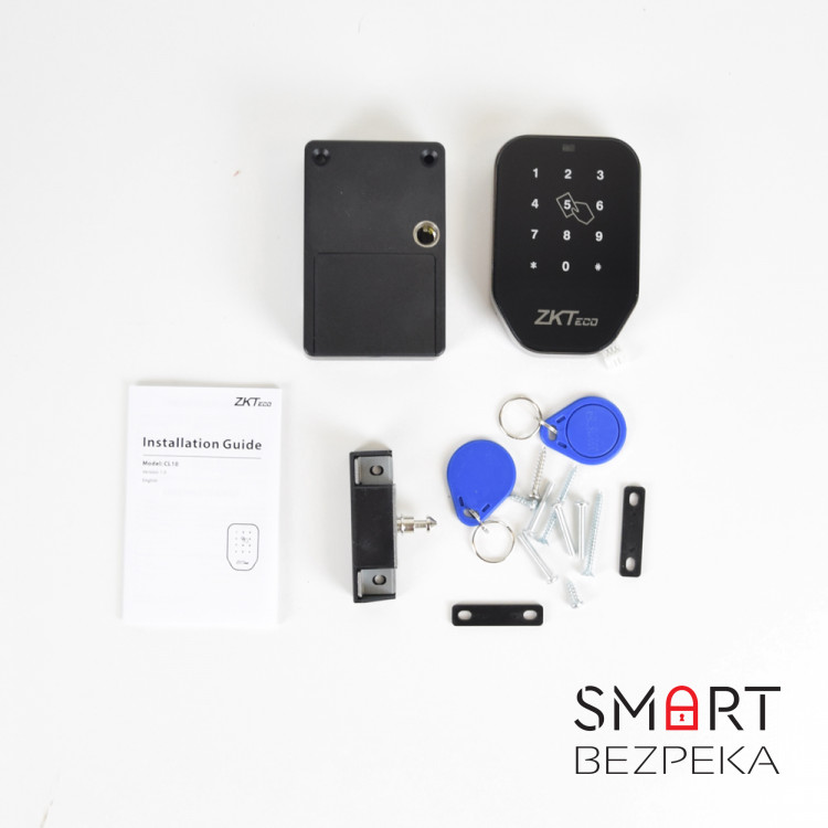 Smart замок ZKTeco CL10 для шафок з кодовою клавіатурою і зчитувачем EM-Marine карт