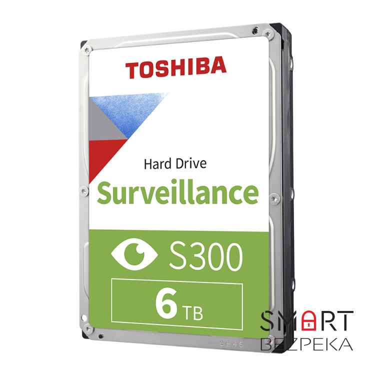 Жорсткий диск 6TB TOSHIBA S300 HDWT860UZSVA для відеоспостереження