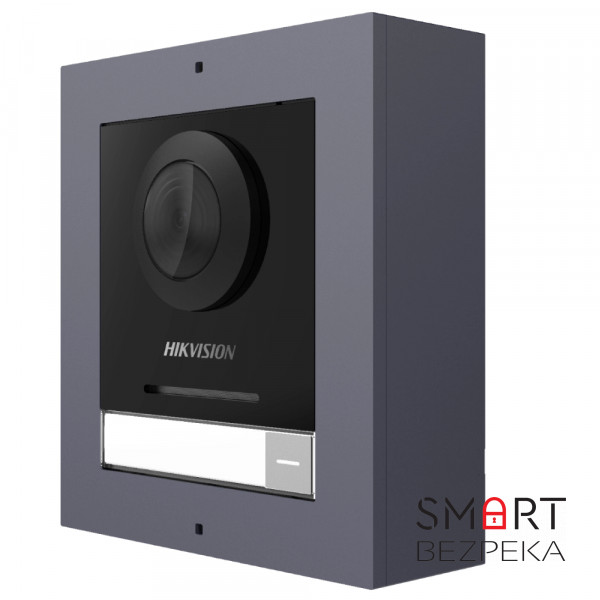 IP-видеопанель Hikvision DS-KD8003-IME1(B)/Surface с накладной рамкой для IP-домофонов