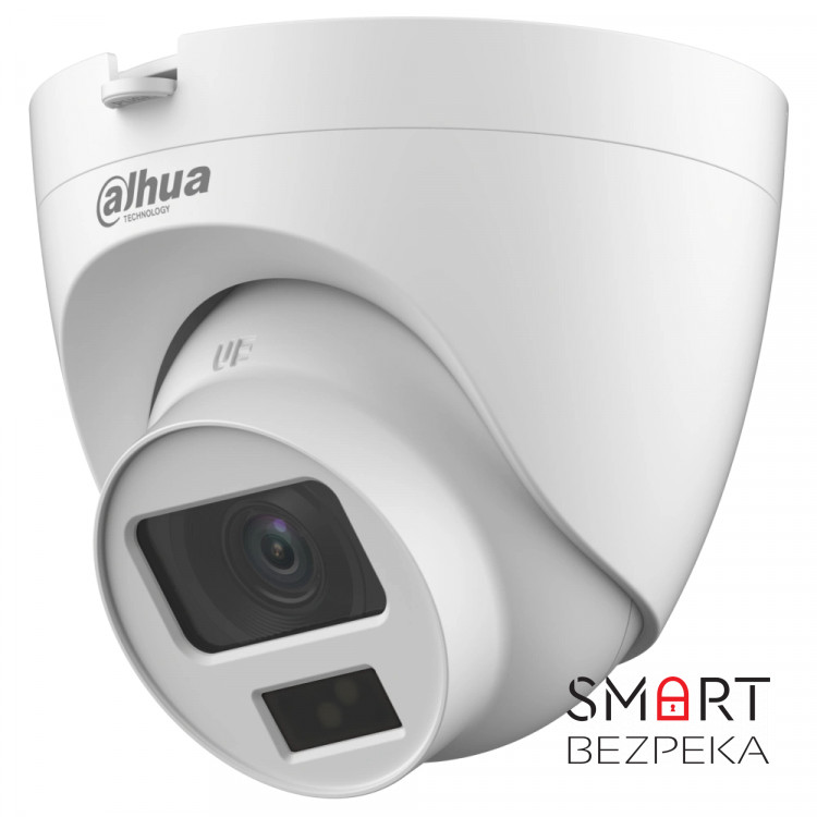 HDCVI видеокамера 5 Мп Dahua DH-HAC-HDW1500CLQP-IL-A (2.8 мм) с двойной подсветкой для системы видеонаблюдения