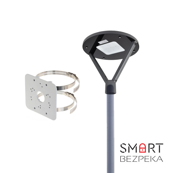 Комплект светильник светодиодный парковый Lightwell LW-GL-50FT + столб парковой серый 4м + кронштейн Dahua PFA152-E