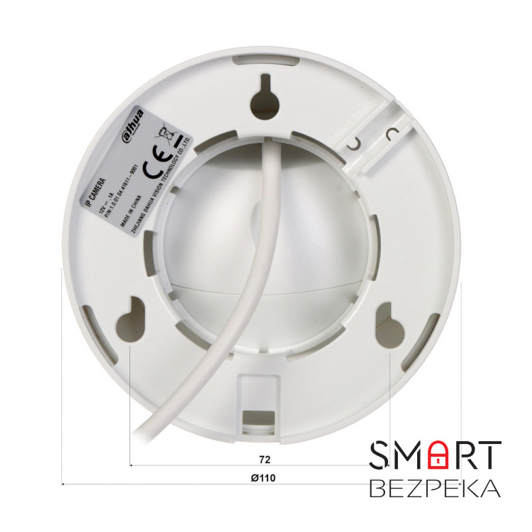 IP-відеокамера 4 Mп Dahua DH-IPC-HDW1430DT-SAW (MicroSD Dahua 64Gb в подарунок) з Wi-Fi і вбудованим мікрофоном для системи відеоспостереження
