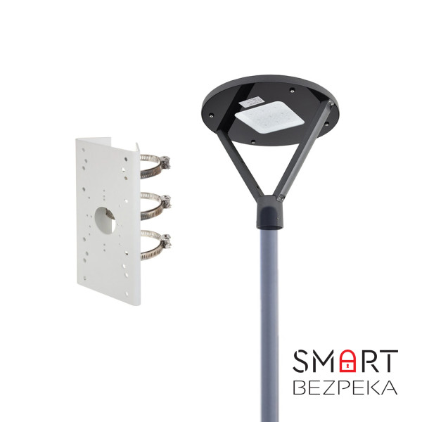 Комплект светильник светодиодный парковый Lightwell LW-GL-50FT + столб парковой серый 4м + кронштейн Dahua DS-1275ZJ-SUS