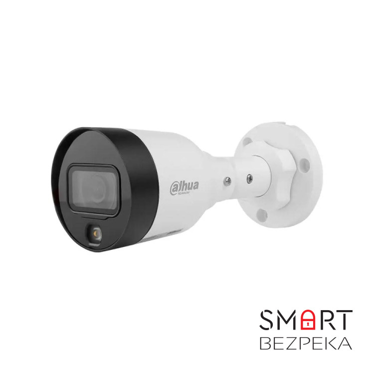 IP-відеокамера 2 Мп Dahua FullColor DH-IPC-HFW1239S1-LED (2.8 мм) з відеоаналітикою для системи відеоспостереження