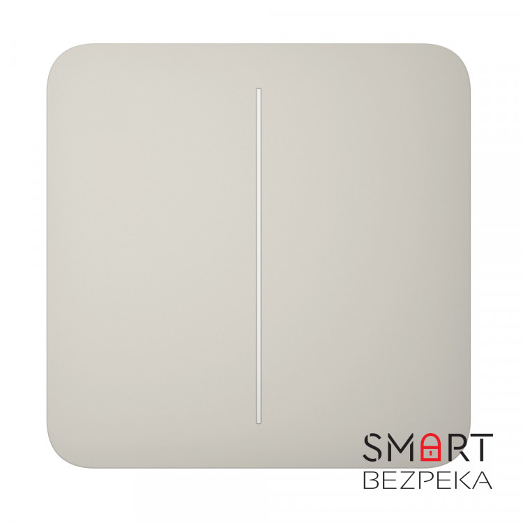 Кнопка Ajax SoloButton (2-gang) oyster для двоклавішного вимикача