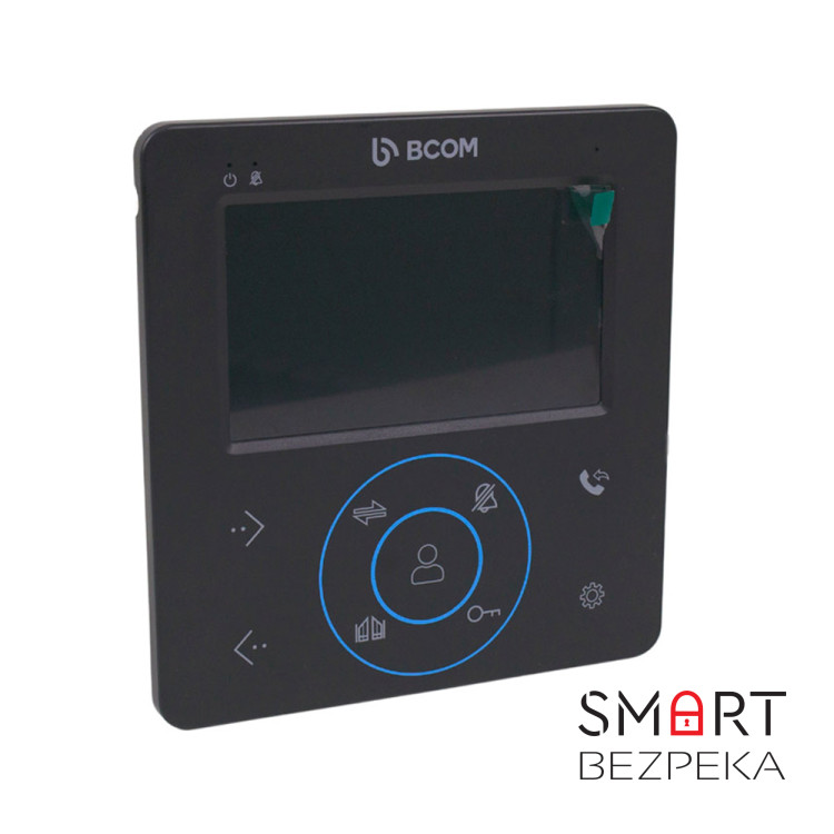 Комплект відеодомофона BCOM BD-480 Black Kit: відеодомофон 4" і відеопанель