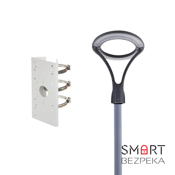 Комплект светильник светодиодный парковый Lightwell LW-GL-50T + столб парковой серый 4м + кронштейн Dahua PFA152-E