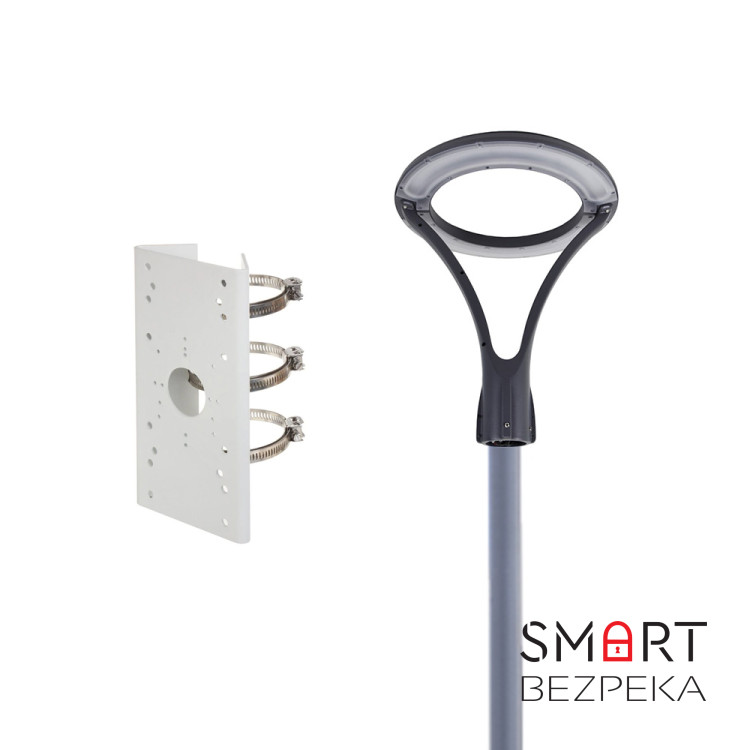 Комплект світильник світлодіодний парковий Lightwell LW-GL-50T + стовп парковий сірий 4м + кронштейн Dahua PFA152-E