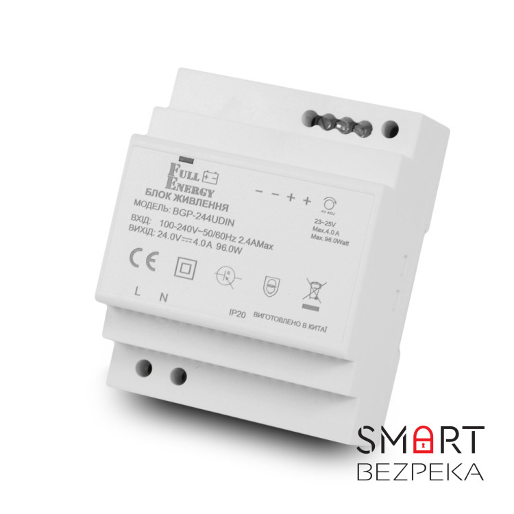 Блок питания Full Energy BGP-244UDIN 24 В / 4 А для крепления на DIN рейку