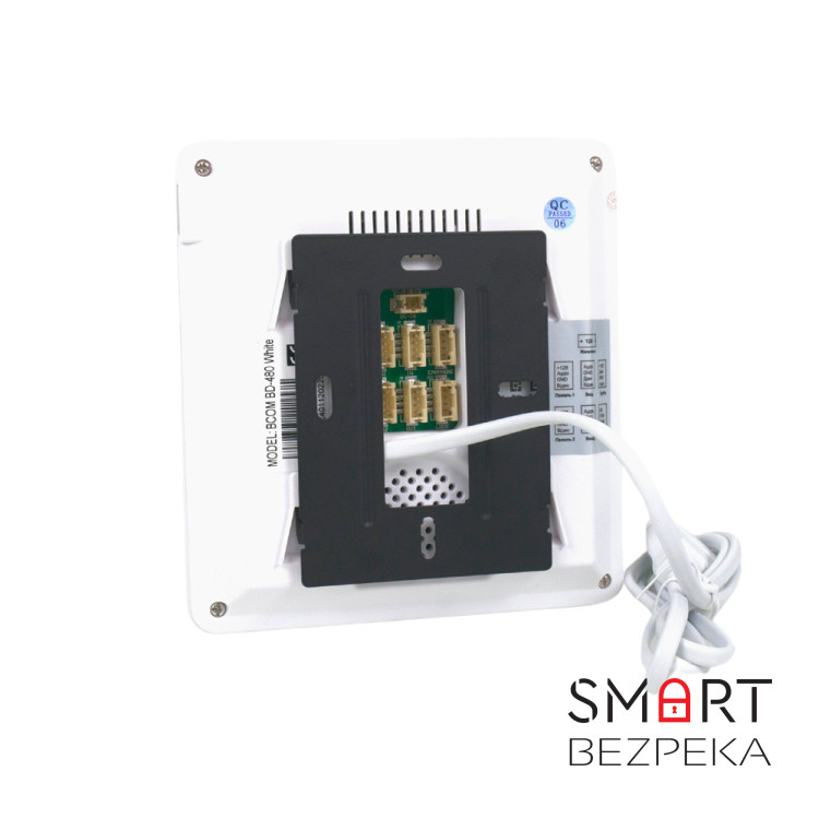 Комплект відеодомофона BCOM BD-480 White Kit: відеодомофон 4" і відеопанель