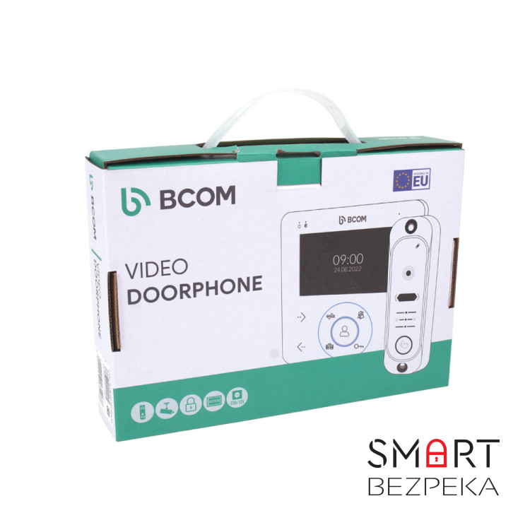 Комплект відеодомофона BCOM BD-480 White Kit: відеодомофон 4" і відеопанель