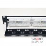 Патч-панель CMS 19" 24xRJ-45 UTP, кат. 6a з організатором кабелю і пластиковими шторками