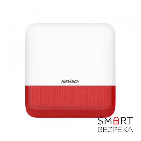 Бездротова вулична сирена Hikvision DS-PS1-E-WE-Red AX PRO