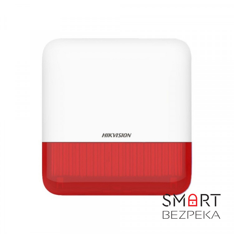 Бездротова вулична сирена Hikvision DS-PS1-E-WE-Red AX PRO