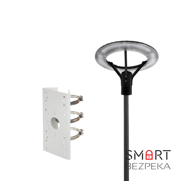 Комплект світильник світлодіодний парковий Lightwell LW-GL-50S + стовп парковий сірий 4м + кронштейн Dahua DS-1275ZJ-SUS