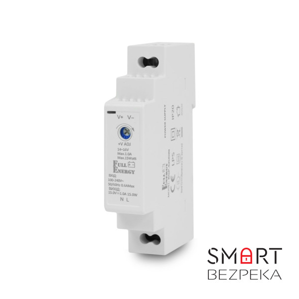 Блок питания Full Energy BGP-151UDIN 15 В / 1 А для крепления на DIN рейку