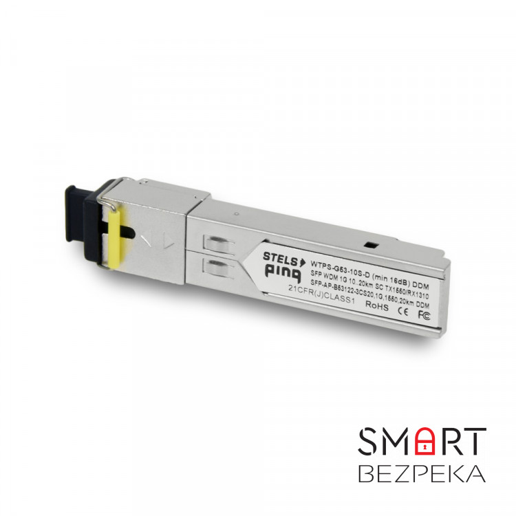 Одноволоконний SFP 1Gbps WDM модуль StelsPing SFPd-20-1550-WDM-SC DDM 20km