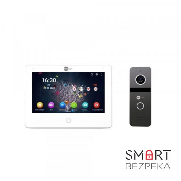 Комплект відеодомофона NeoLight NeoKIT IP Pro WF 7 : IP відеодомофон 7" з Wi-Fi та 2 Мп відеопанель