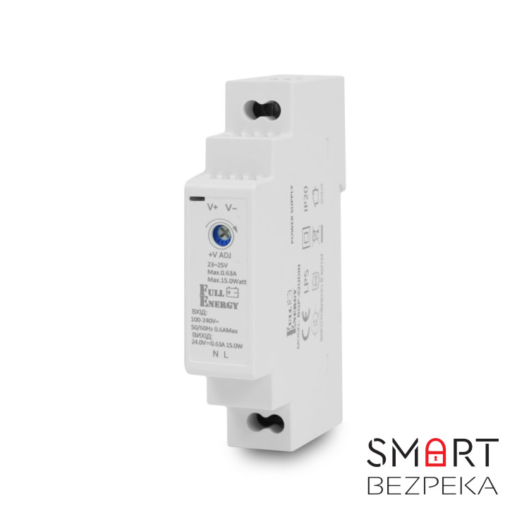 Блок питания Full Energy BGP-2406UDIN 24 В / 0.63 А для крепления на DIN рейку