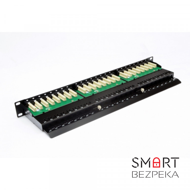 Патч-панель CMS 19" 48xRJ-45 UTP, кат. 6, 1U с организатором кабеля