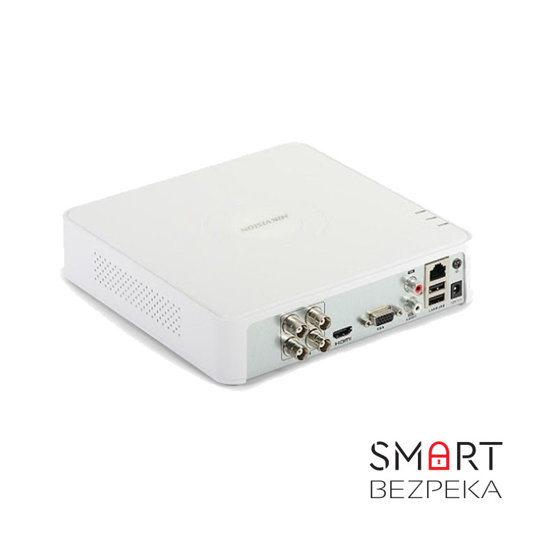 HD-TVI відеореєстратор 4-канальний Hikvision iDS-7104HQHI-M1/S(E) з підтримкою відеоаналітики для системи відеоспостереження