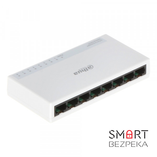 Комутатор Dahua DH-PFS3008-8ET-L 8-портовий некерований