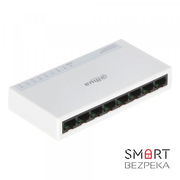 Неуправляемый 8-портовый сетевой коммутатор Dahua DH-PFS3008-8ET-L