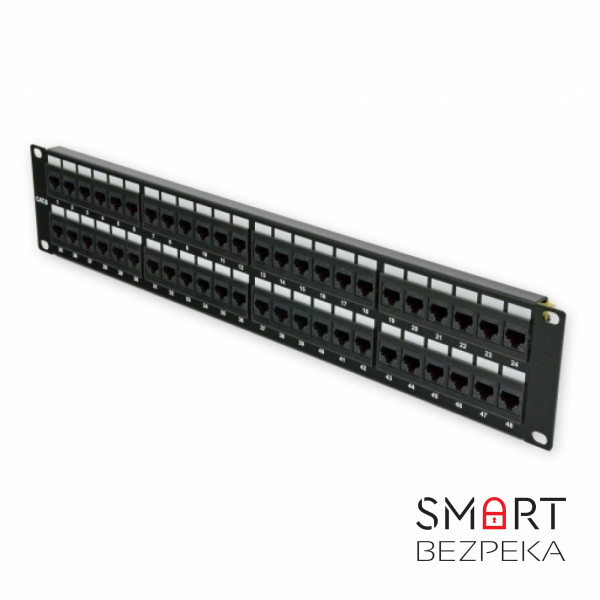 Патч-панель CMS 19" 48xRJ-45 UTP, кат. 6, 2U