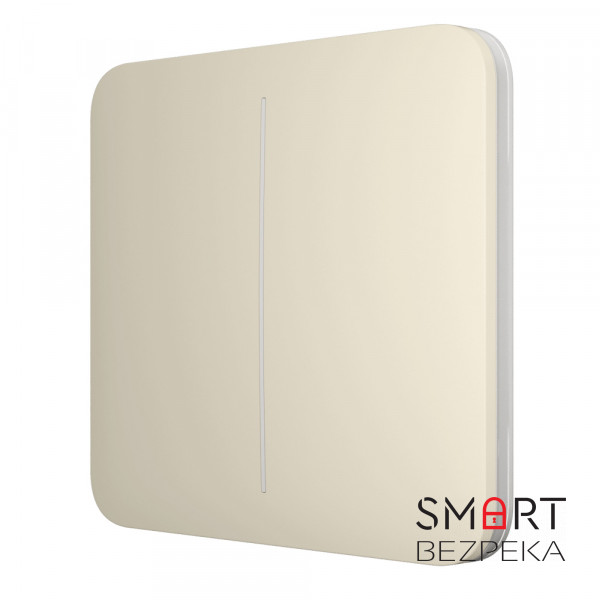 Кнопка Ajax SoloButton (2-gang) ivory для двоклавішного вимикача