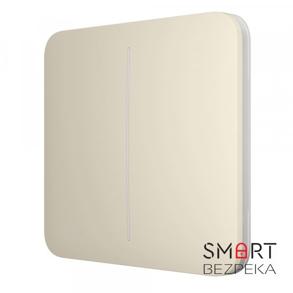 Кнопка Ajax SoloButton (2-gang) ivory для двоклавішного вимикача