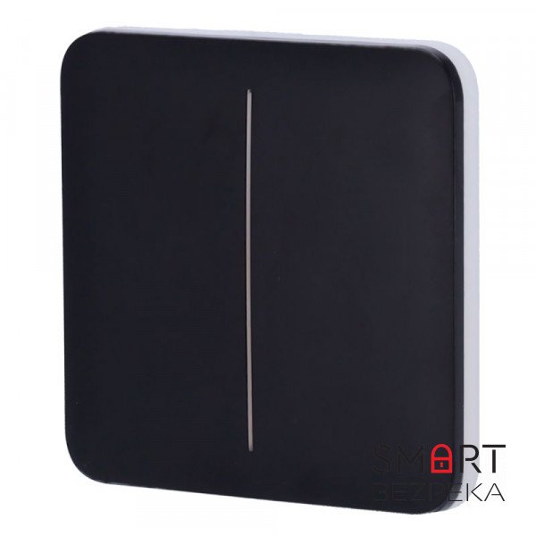 Кнопка Ajax SoloButton (2-gang) black для двоклавішного вимикача