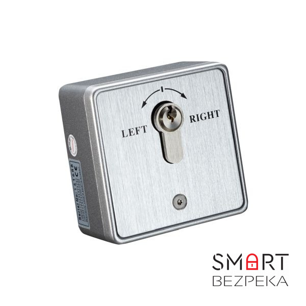 Кнопка аварійного виходу з ключем Yli Electronic YKS-851EN для системи контролю доступу