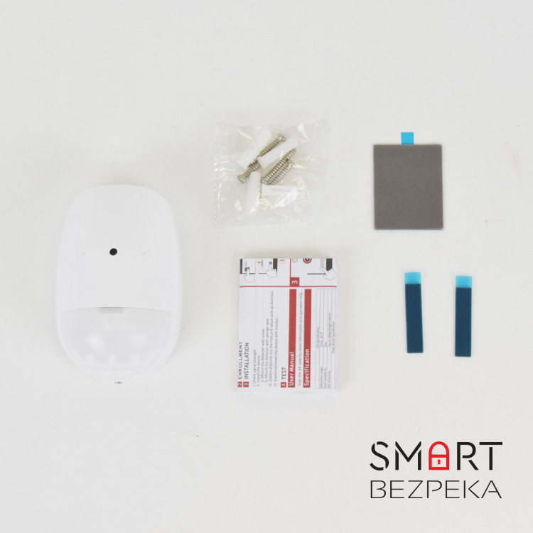 Бездротовий комбінований датчик руху і розбиття скла Hikvision DS-PDPG12P-EG2-WE AX PRO