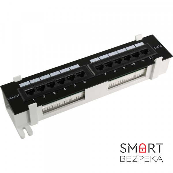 Патч-панель настінна CMS 12xRJ-45 UTP, кат. 6, в пластиковому корпусі
