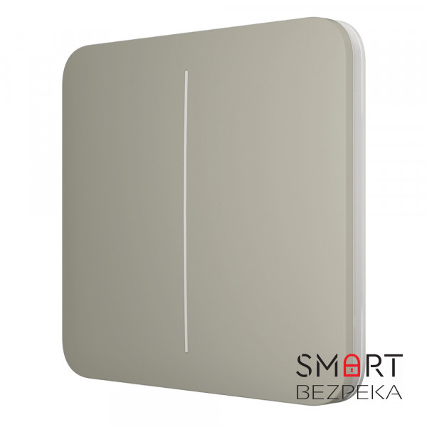 Кнопка Ajax SoloButton (2-gang) olive для двоклавішного вимикача