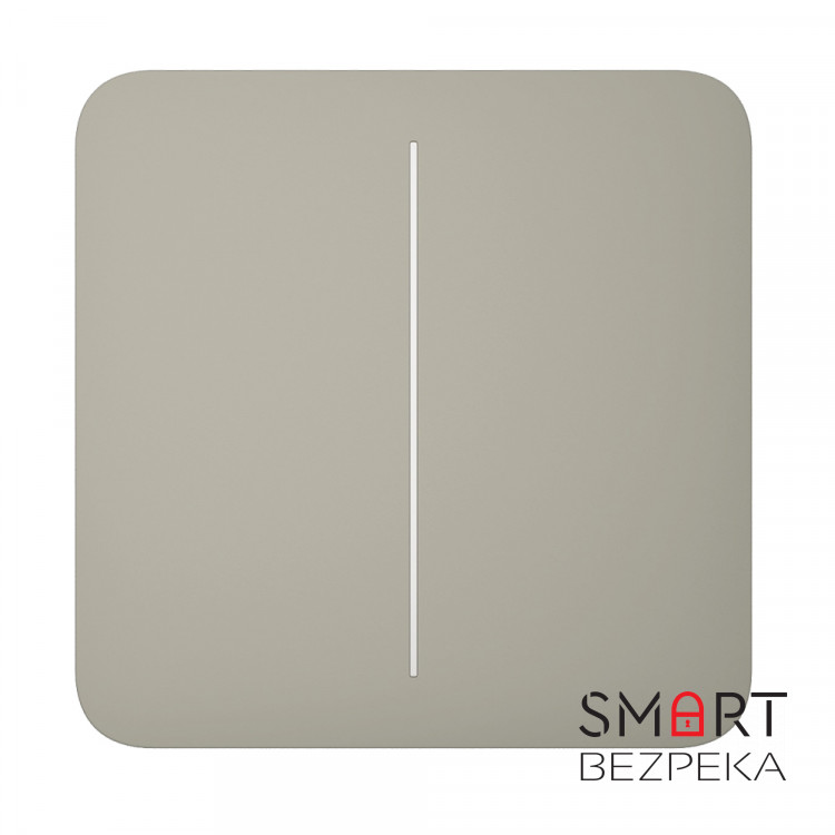 Кнопка Ajax SoloButton (2-gang) olive для двоклавішного вимикача