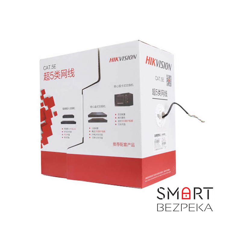 Кабель вита пара UTP CAT 5E Hikvision DS-1LN5EO-UU/E (бухта 305м)