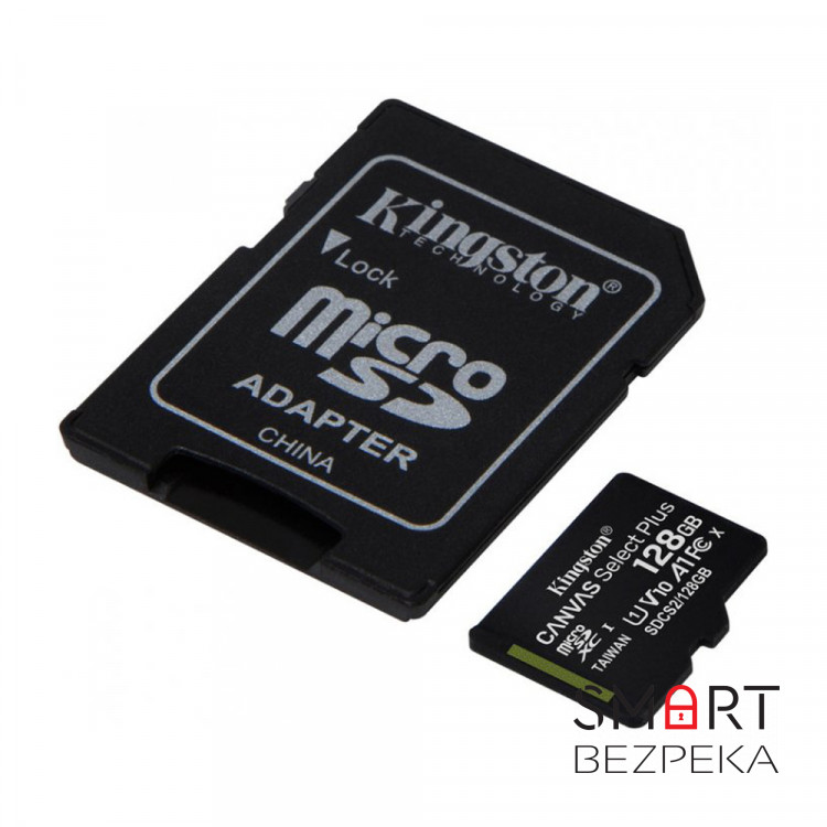 Карта пам'яті microSDXC Kingston 128GB Canvas Select Plus Class 10 UHS-I + SD-адаптер (SDCS2/128GB)