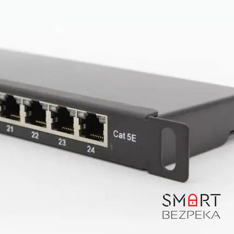 Патч-панель Hypernet 24 порти FTP 0.5U кат. 6е 19" PP-KFSTP6-24-05U