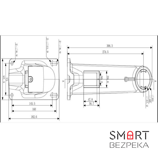 Кронштейн Hikvision DS-1602ZJ для SpeedDome камер