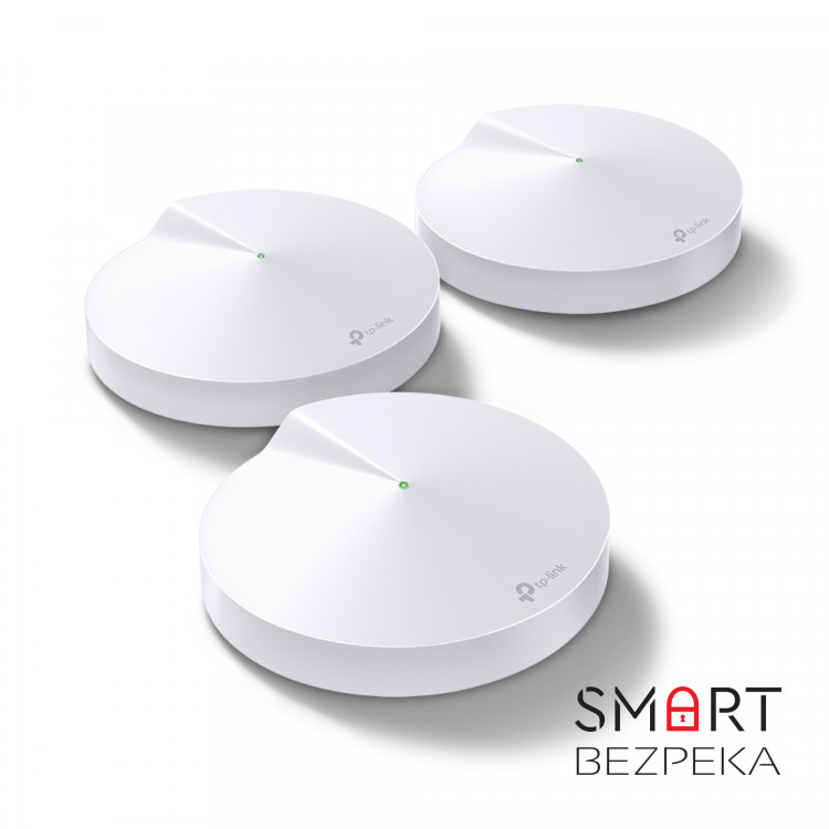 Домашня Mesh Wi-Fi система TP-LINK DECO M5 3PK AC1300 1xGE LAN 1xGE WAN MU-MIMO (DECO-M5-3-PACK)