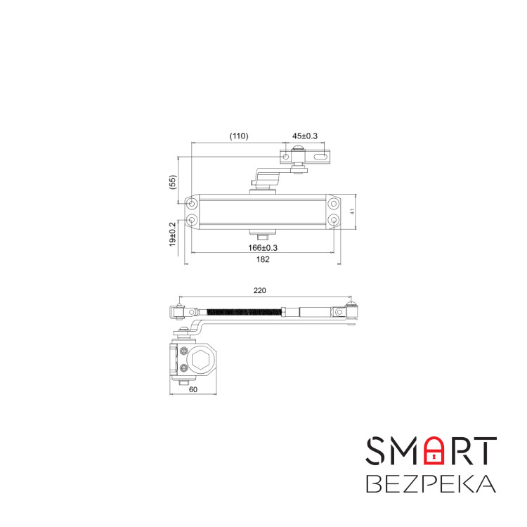 Дотягувач Cisa 60460.03.0.88