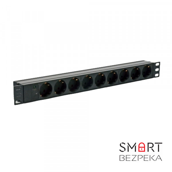 Мережевий фільтр Kingda KD-GER(16)N1009WKPB19A-C14 9 розеток 19"