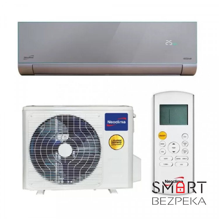 Кондиціонер Neoclima ArtVogue NS-12EHVIWS1/NU-12EHVI1 інверторний, дзеркальний срібний