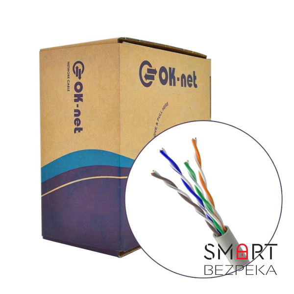 Звита пара OK-Net КПВ-ВП (350) 4*2*0,51 (U/UTP-cat.5Е), (UTP медь внутренний) бухта 100м